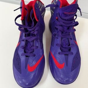 Nike Zoom Hyperfuse 2013 Purple Red Grey Men's 11 Shoes 615896-500